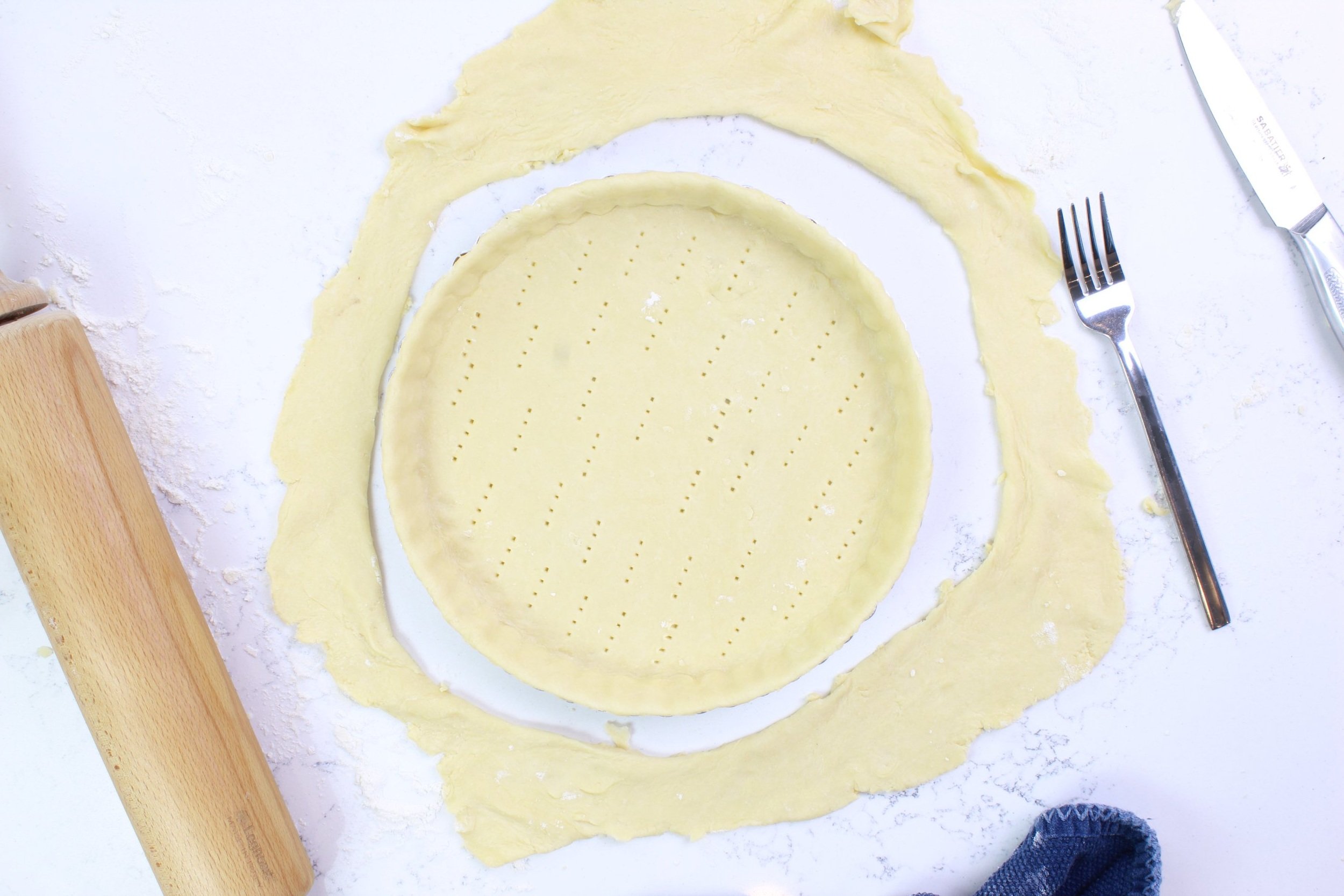 Quiche Crust with fork markings