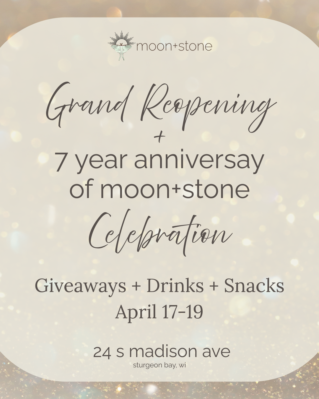 Grand Reopening + 7 Year Anniversary celebration