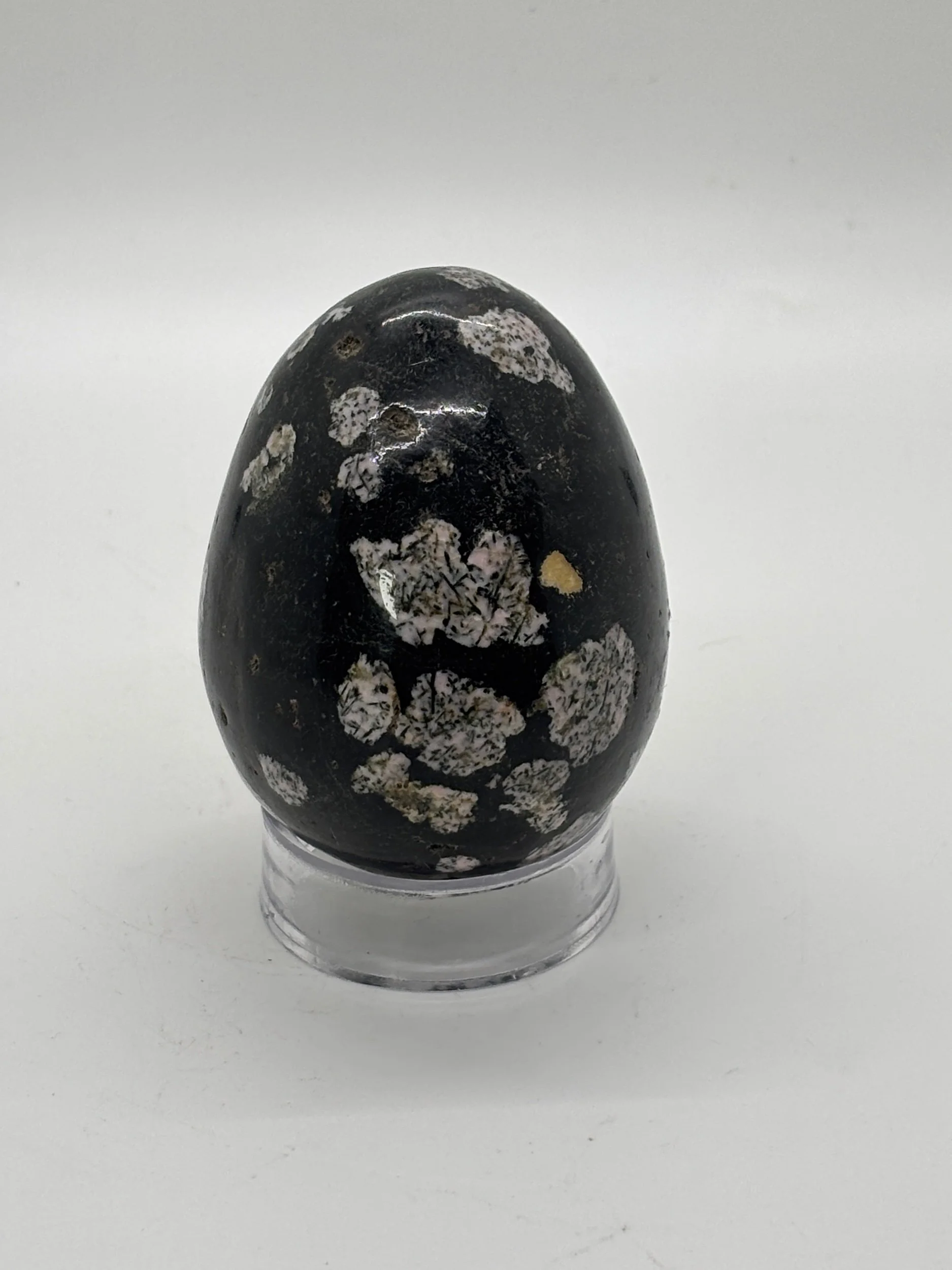 Black Jade with Pink Thulite Egg - #796