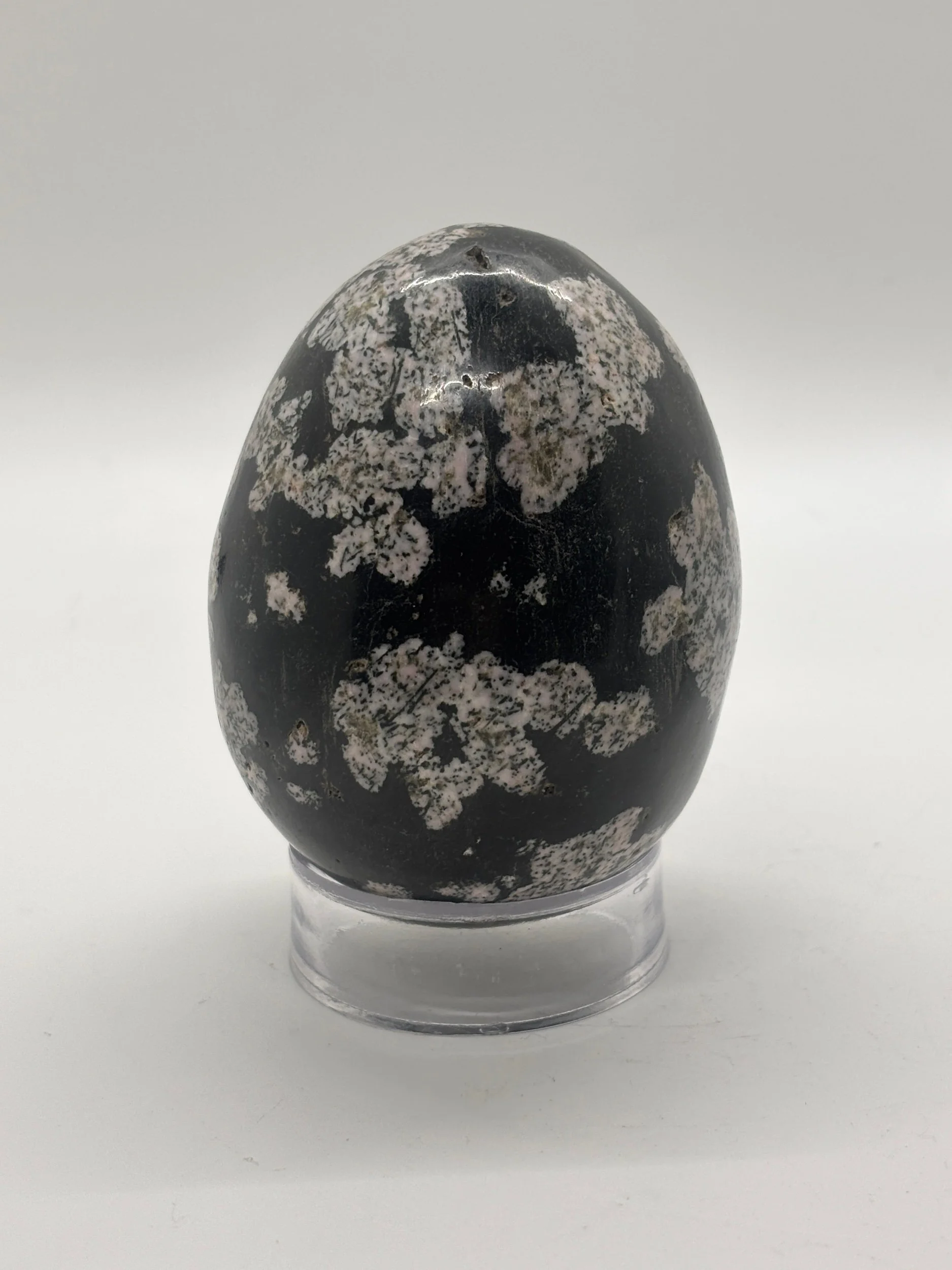 Black Jade with Pink Thulite Egg - #315