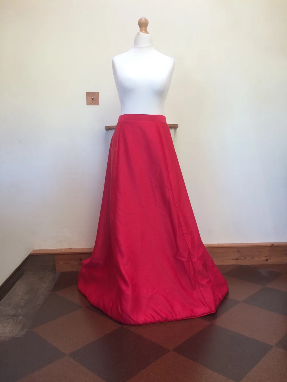 Red skirt on dummy
