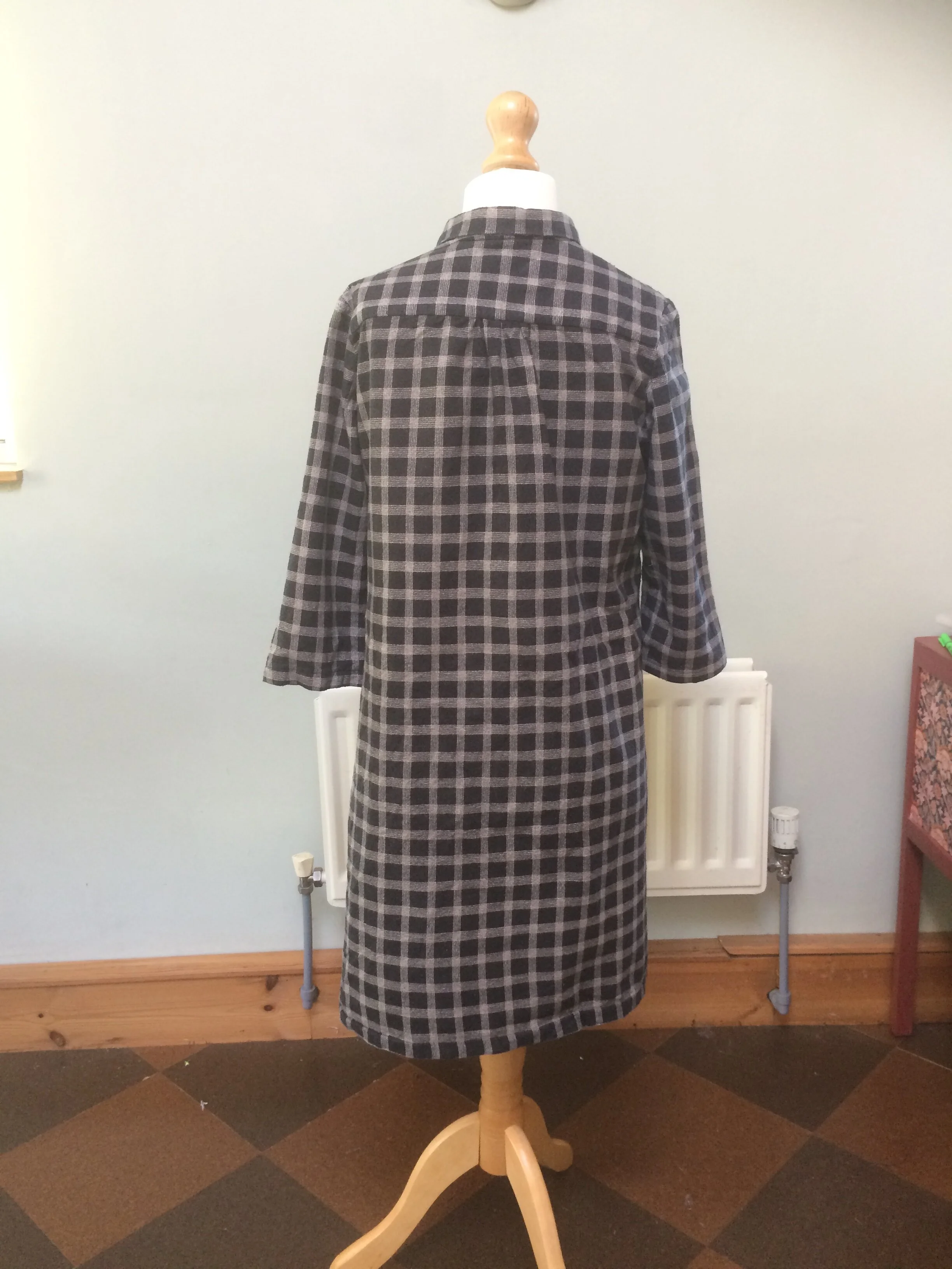 Shirt dress on dummy back view