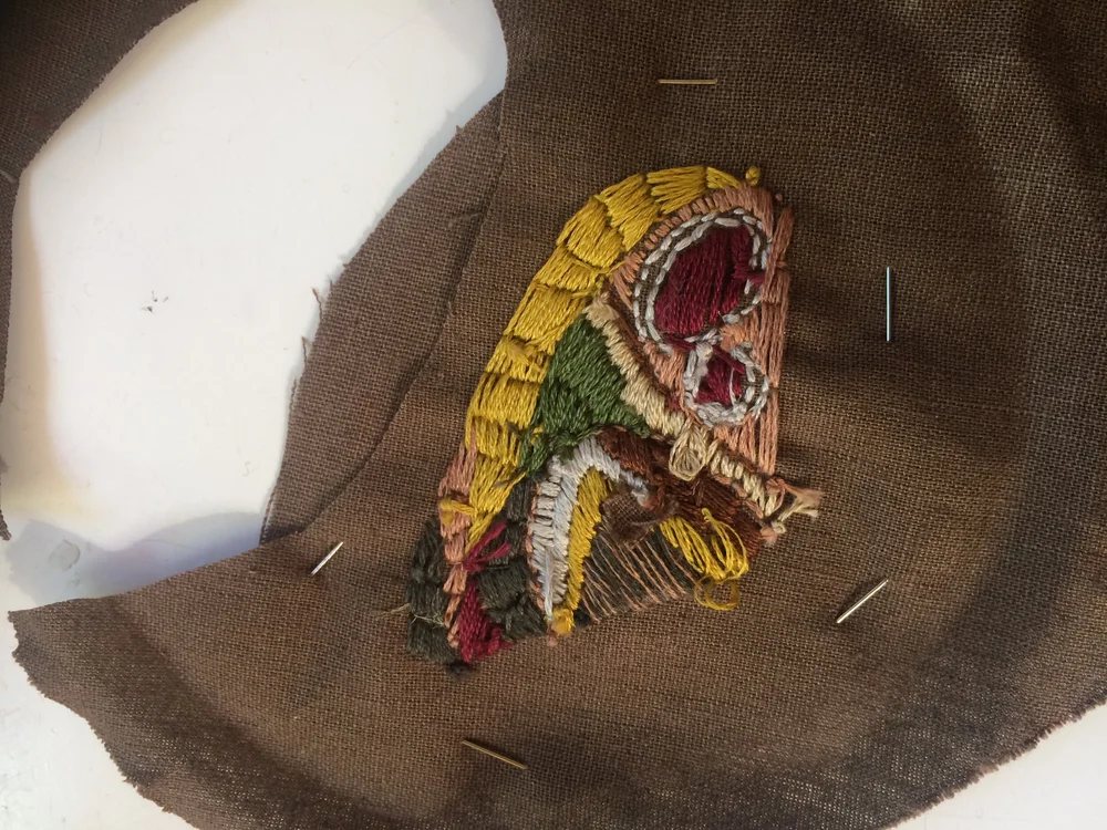 Wings pinned right-side to right-side