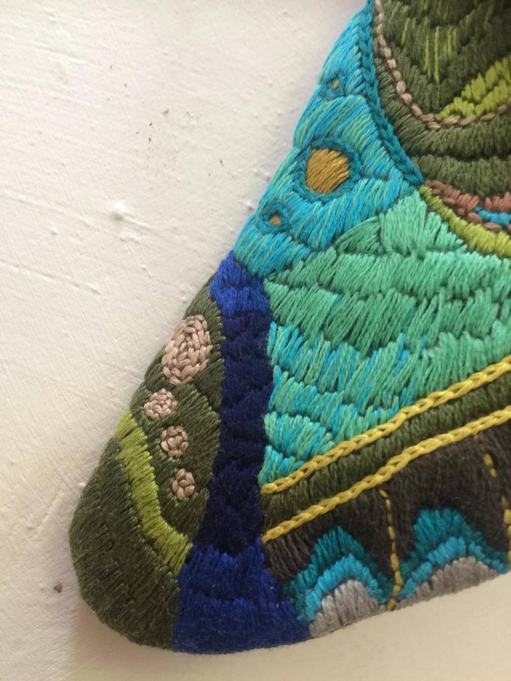 Closeup of finished moth's wingtip