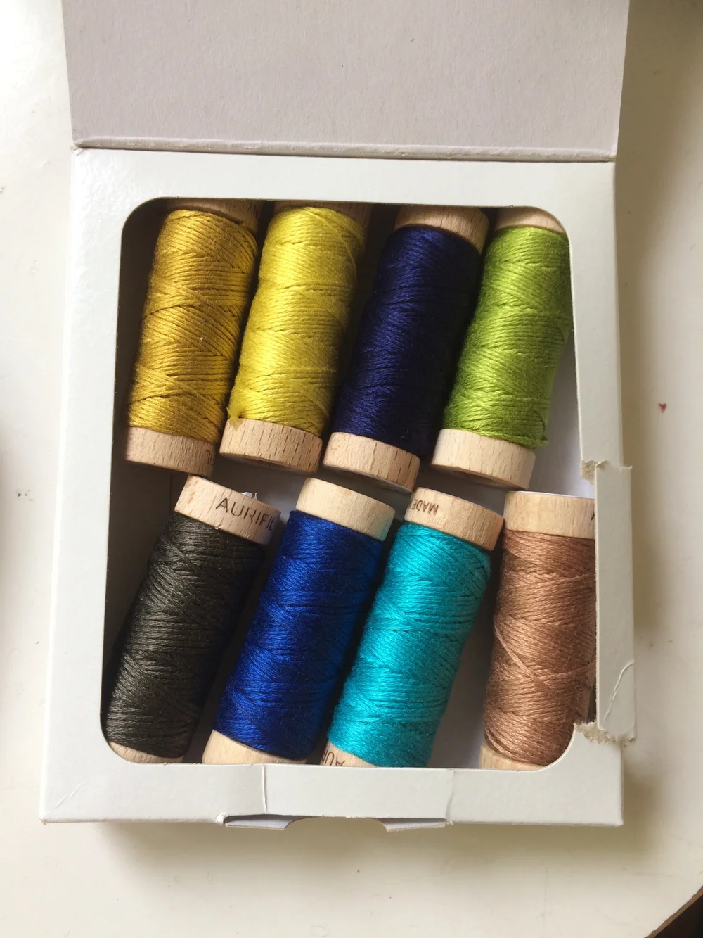 Embroidery thread box inside