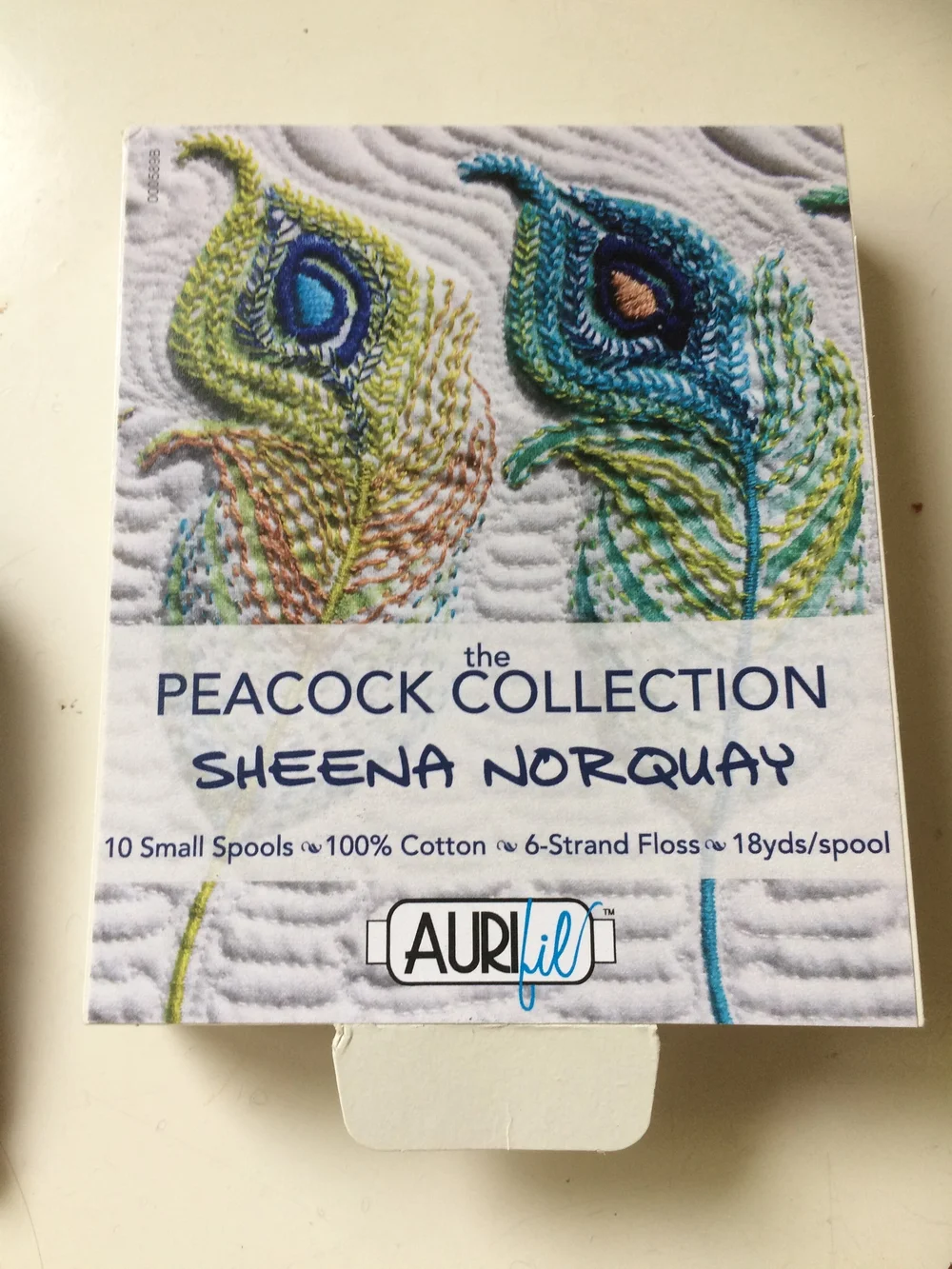 Embroidery thread pack outside