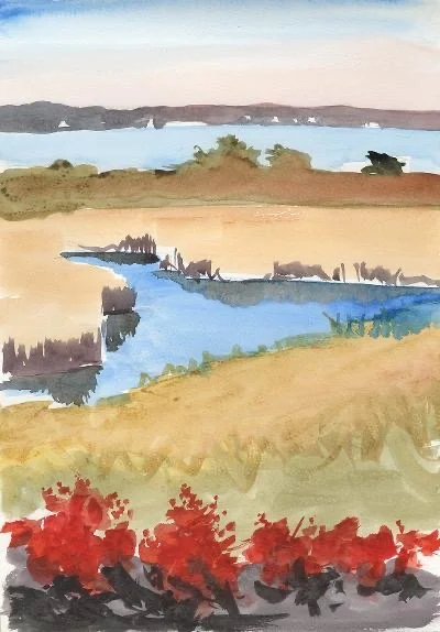 Red Berries sketch, watercolor, 16 x 12 inches