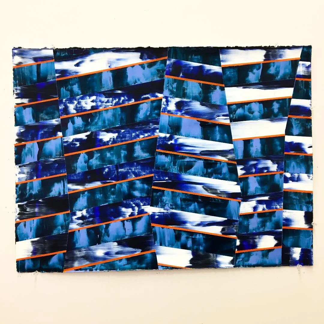 Trying to Decide, acrylic paint on paper, 22 x 30 inches