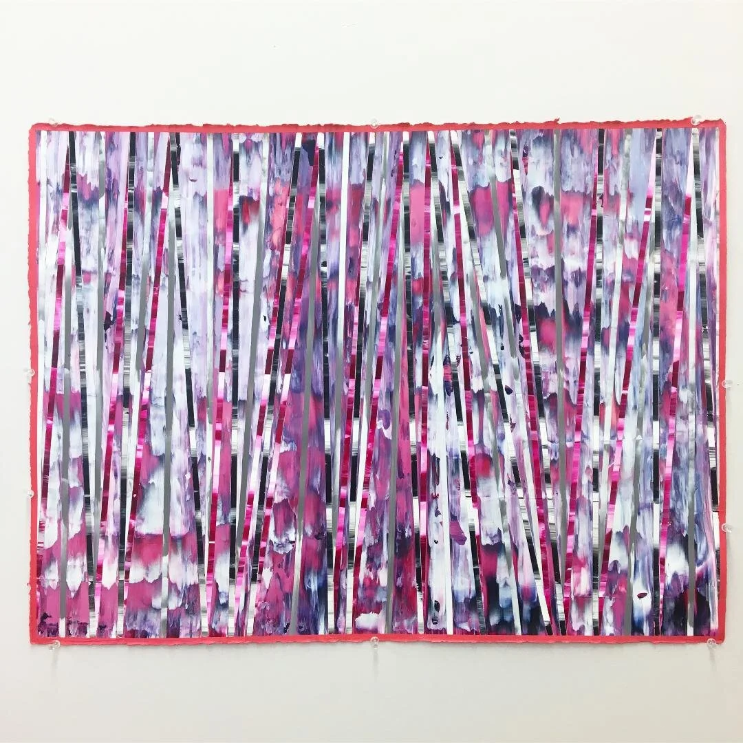 Crowded, acrylic paint on paper, 22 x 30 inches