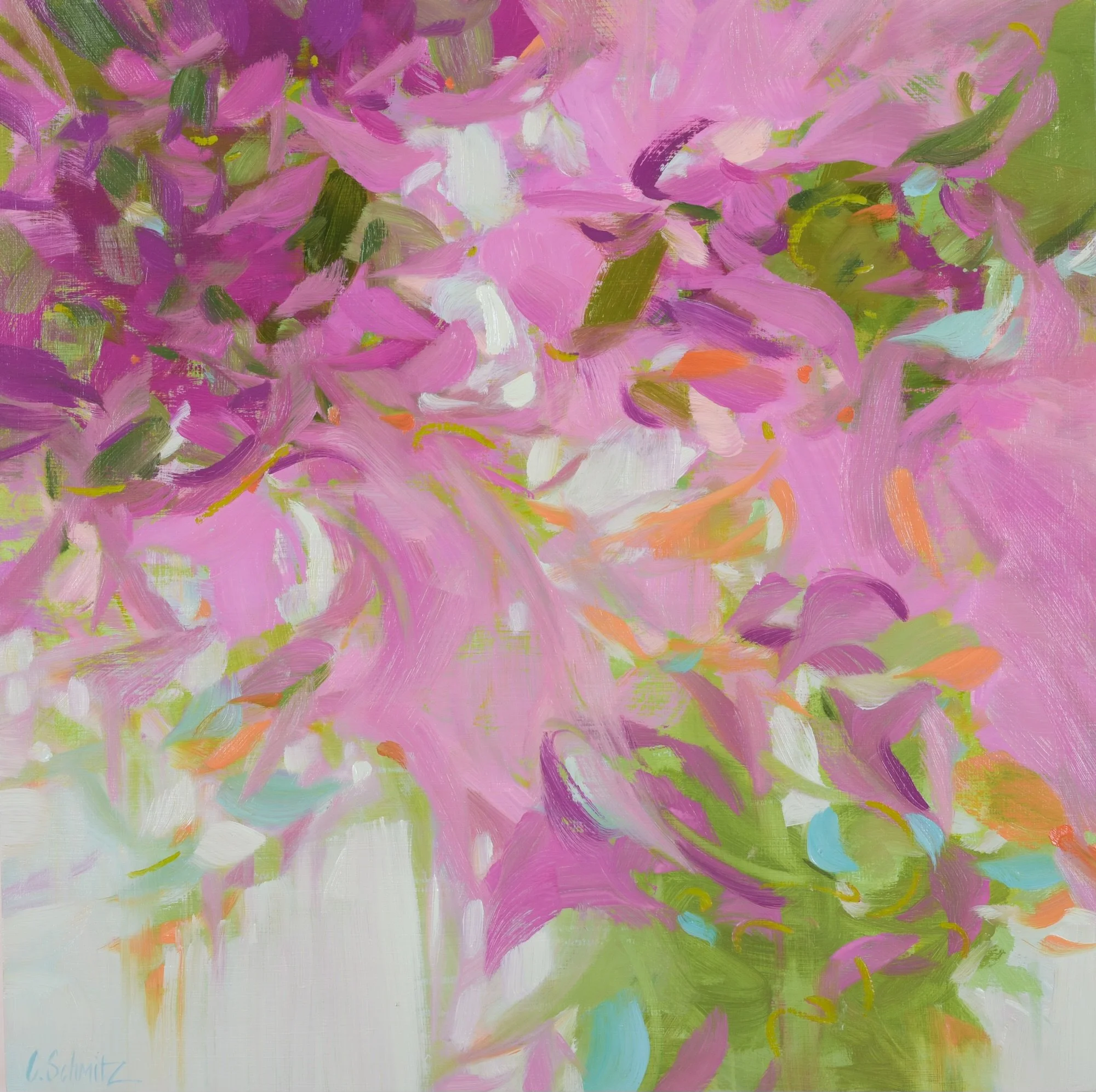 Softly Tethered, oil on panel, 20 x 20 inches, $1,200