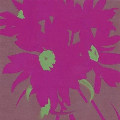 Bud Vase, oil on paper/monotype, 36 x 36 inches