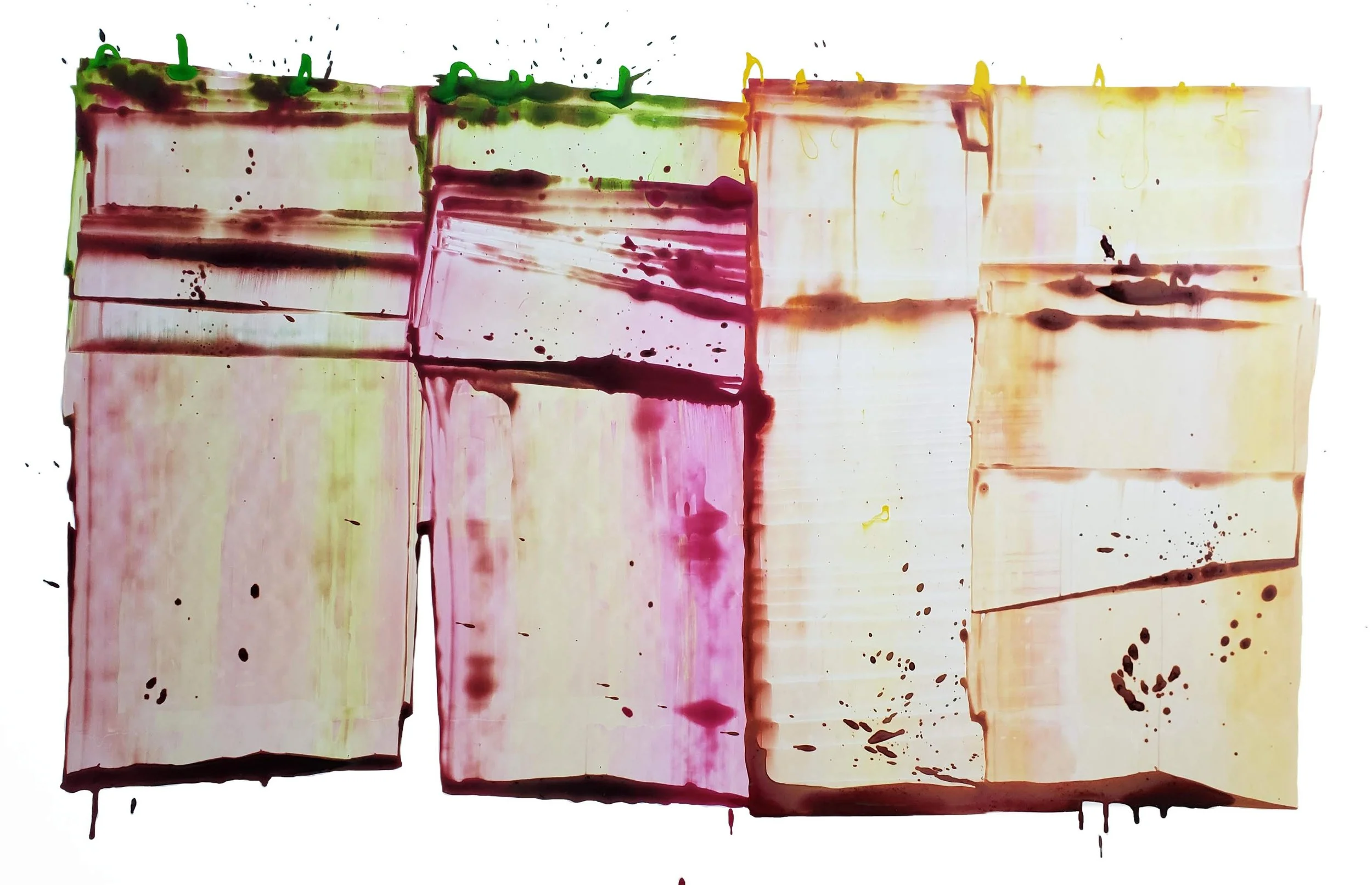 Very Curious, ink on yupo, 26 x 40 inches