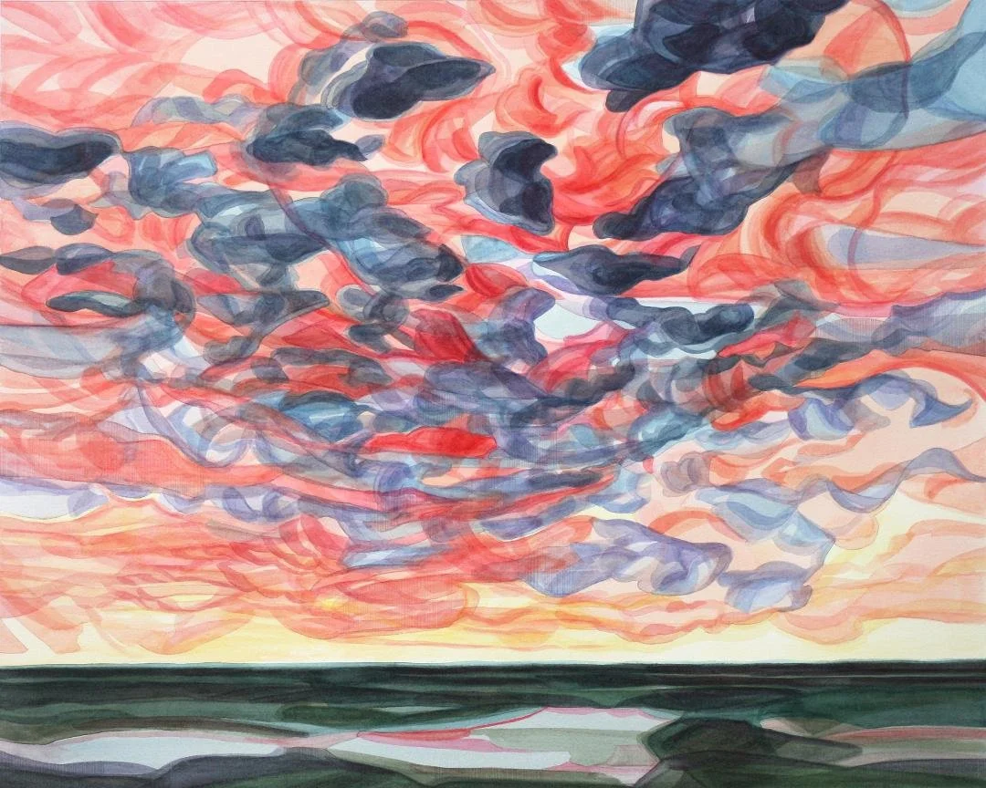 The Revelry of Thrushes
2022
watercolor on Arches hot press with graphite
22 x 27 1/2 inches
$650