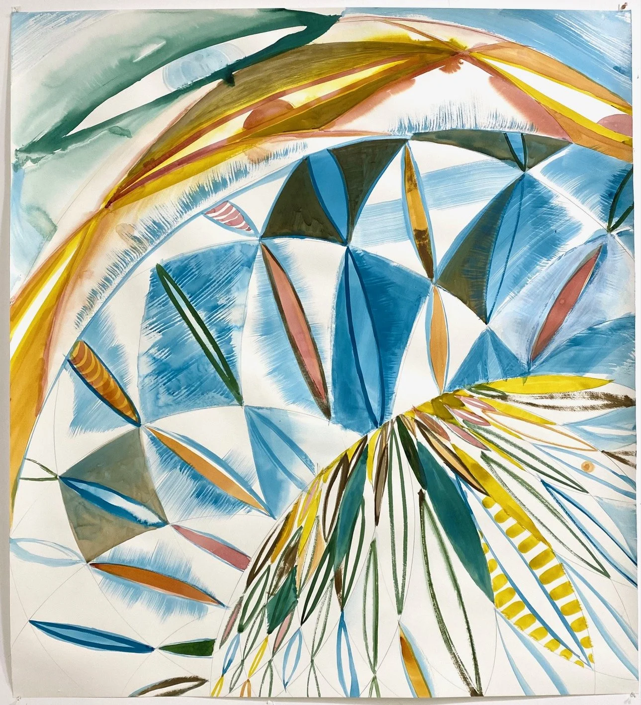 Stellar Garden II, ink and vinyl paint on paper, 60 x 52 inches