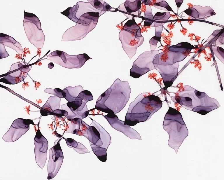 Filigree, acrylic on mylar on panel, 16 x 20 inches, $2,000