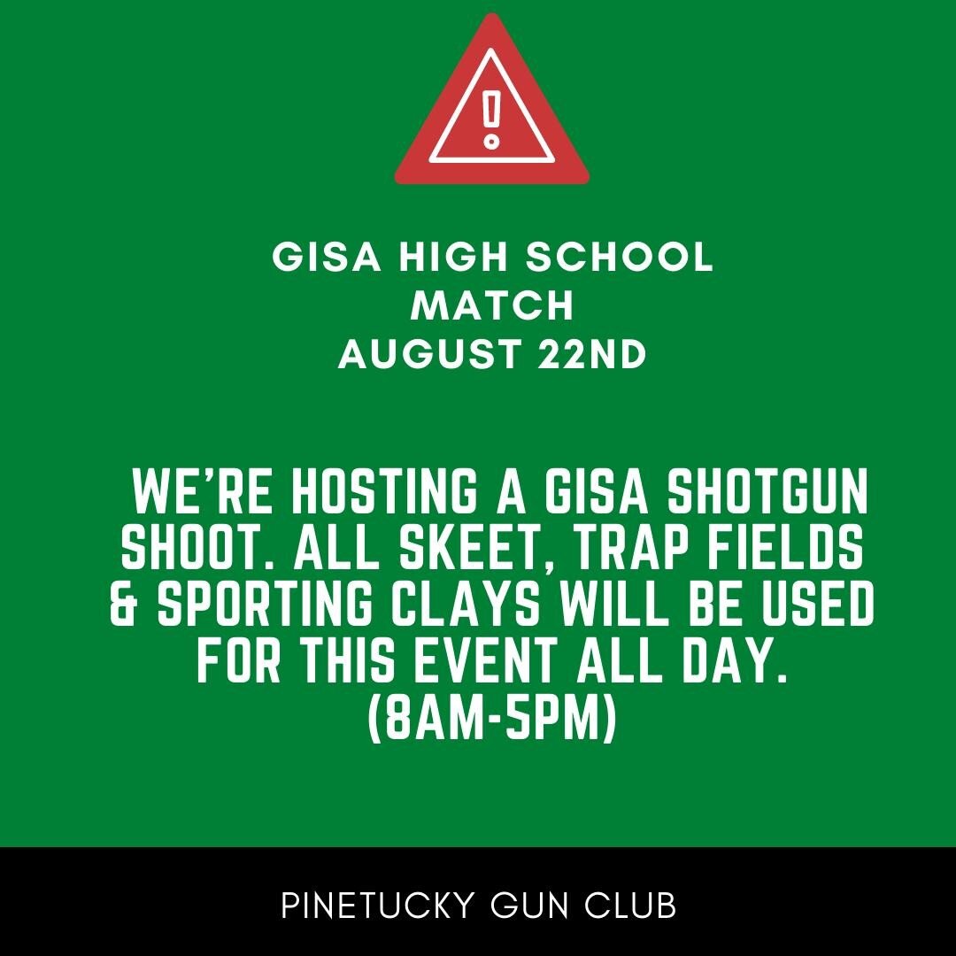 On August 22nd our friends over at PINETUCKY Gun Club are hosting a GISA shotgun shoot! 

For more information checkout their website!
.
.
.
.
#augustasportscouncil #AUGUSTASPORTS #loveaugusta #pinetuckygunclub #shootingssports