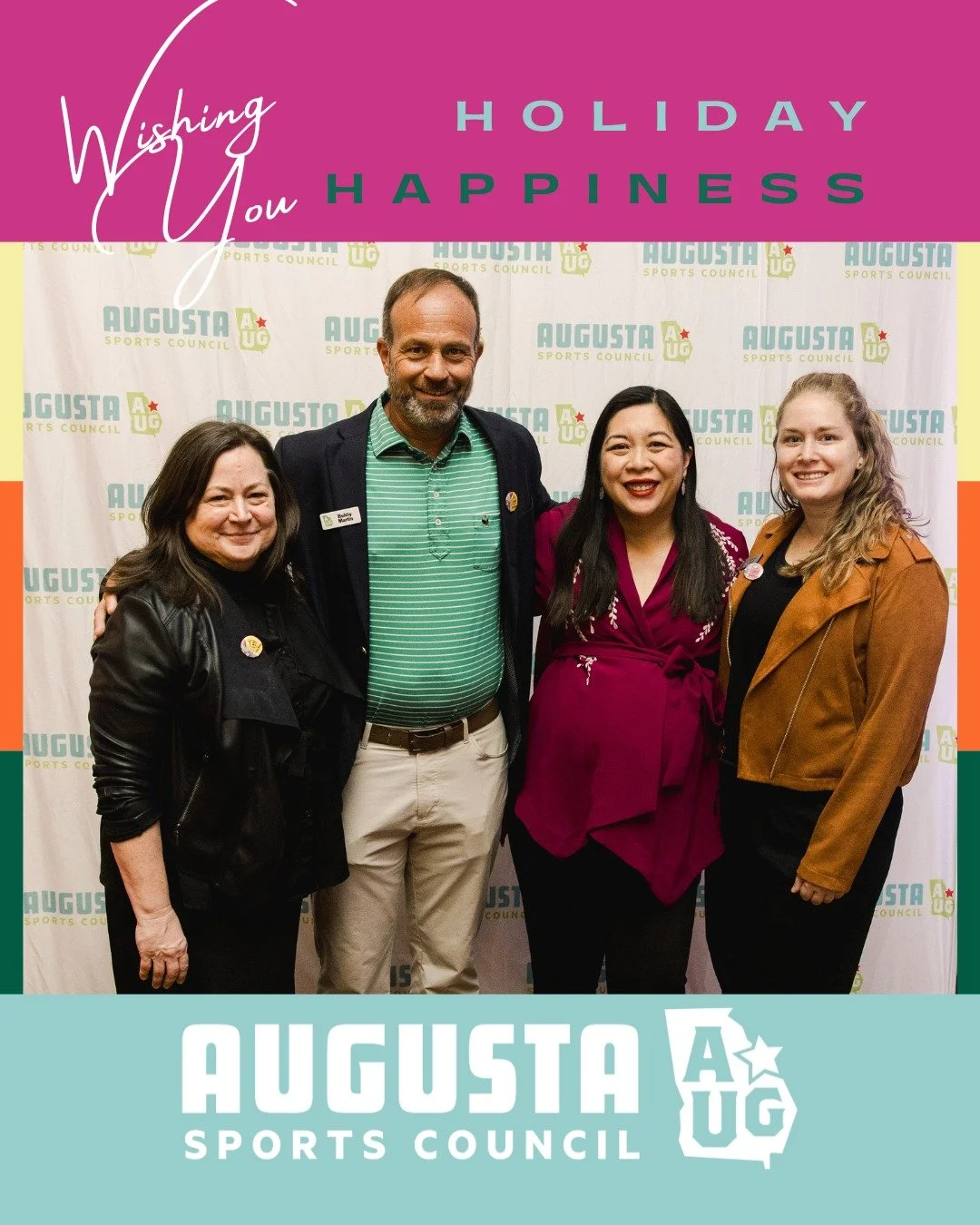 Wishing you and yours a happy holiday season! 🎄🎆 &hearts;️

- Augusta Sports Council (Amy, Bobby, Michelle &amp; Haley)