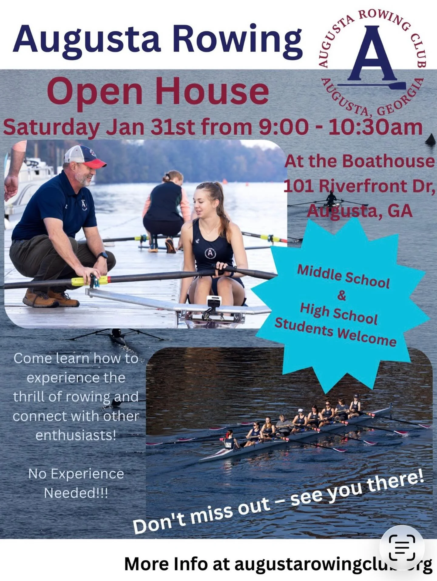 Augusta Rowing Club 2026 Open House