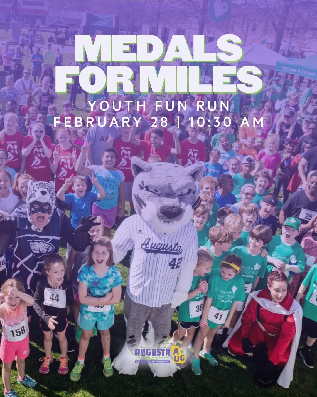 Join us for the Medals for Miles Youth Fun Run! This free, fun event is perfect for kids in K&ndash;3rd grade to stay active. Whether they walk, run, or roll, kids can complete 12 miles and earn a medal on race day.

Visit the link in our bio to down