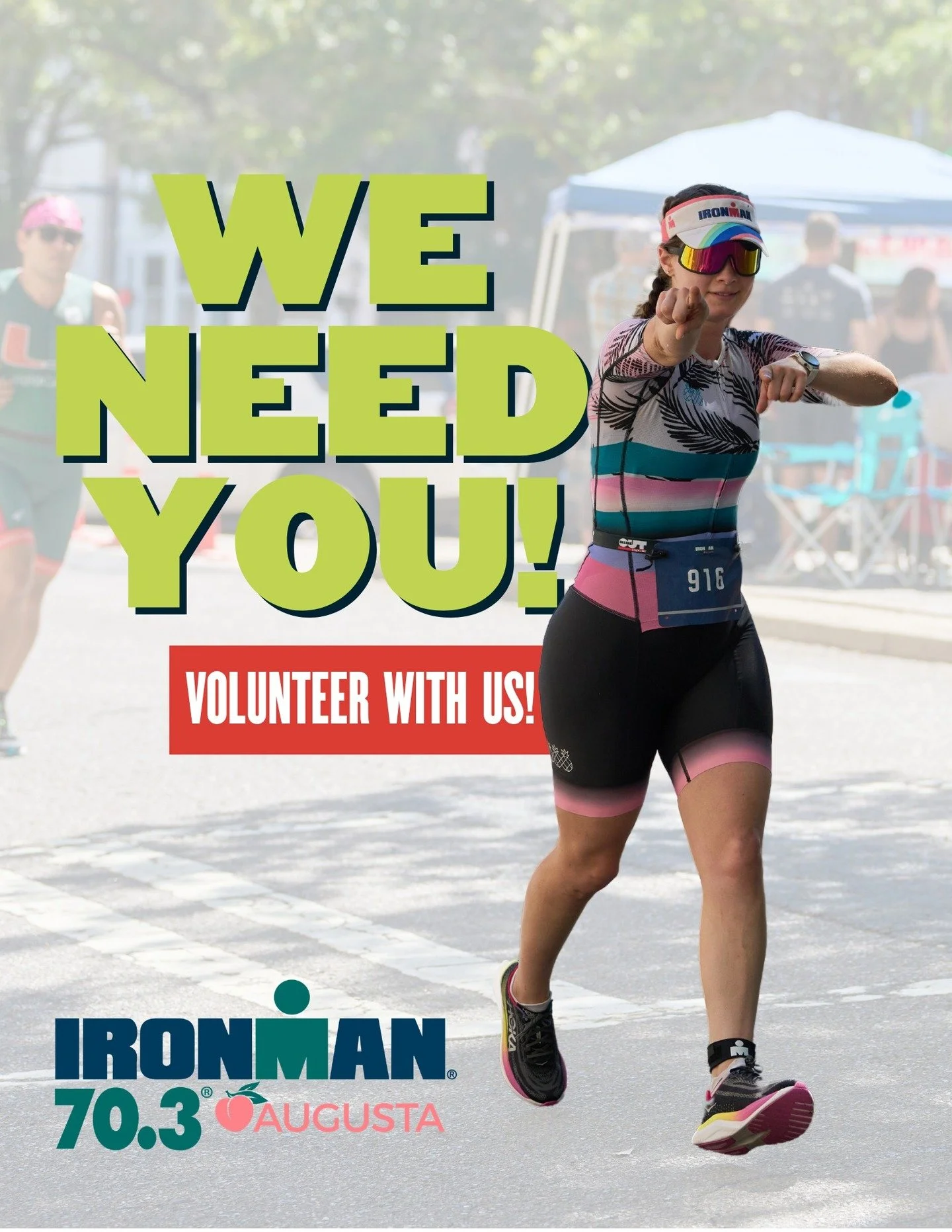 Be part of something unforgettable 💪

If you want to be a part of the IRONMAN 70.3 Augusta team, volunteer registration is now open!

We need help before, during, and after the race on September 27&mdash;so whether you love the energy of race day or