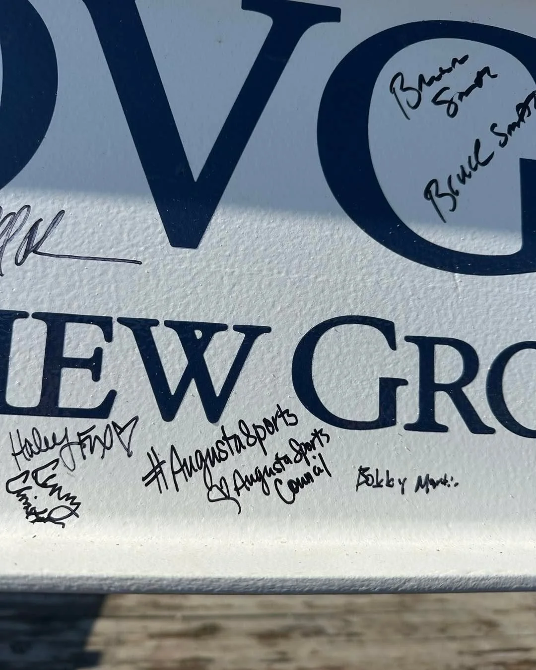 Congratulations to board member, Todd Mastry, and the team at OVG and the Augusta-Richmond County Coliseum Authority on the topping out ceremony for the new arena! The Augusta Sports Council team added their names to the final beam, and we can&rsquo;