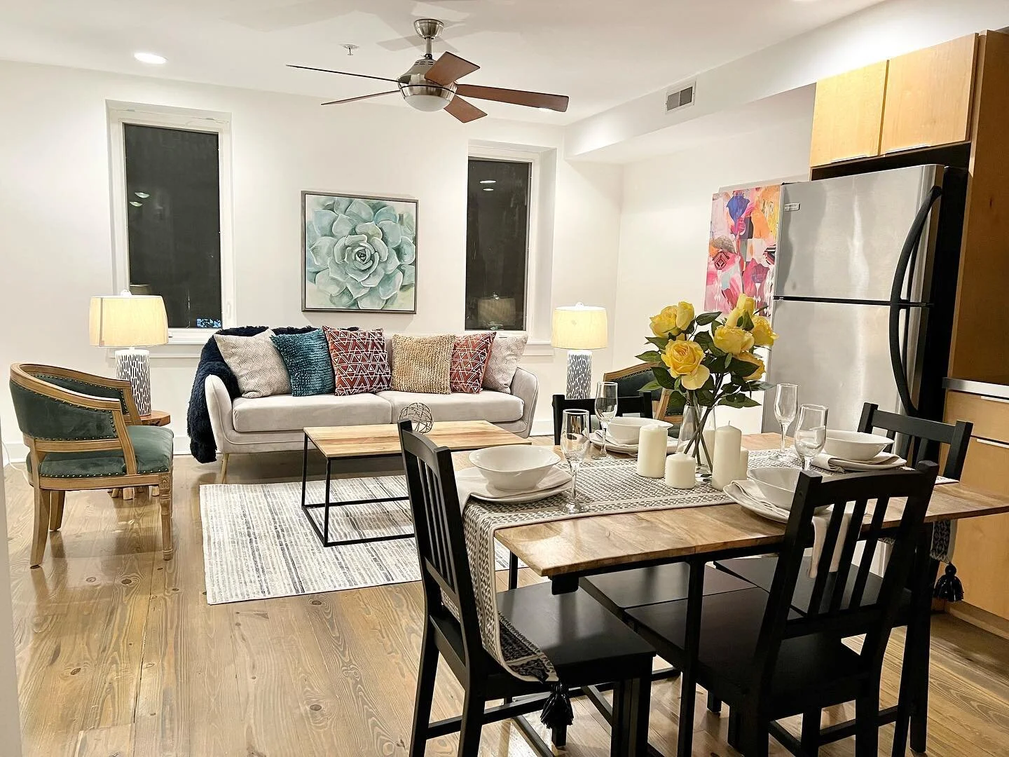 #Contemporary apartment staging in Graduate Hospital, Philadelphia, PA