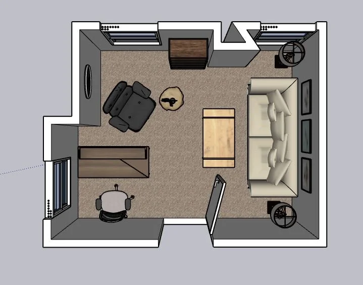 3D Floor Plan Main Office 
