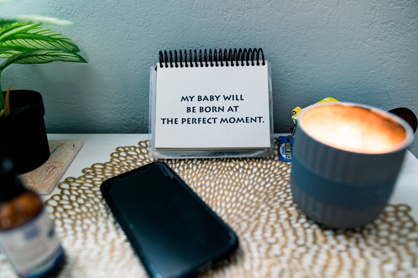 affirmations // @firstcoastmidwifery has a flip-book of birth affirmations in the beach room. After every birth, the midwives flip it to the next card, awaiting the next birth. I couldn't help but chuckle when I saw this one, since this baby was born