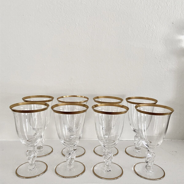 18th Century French Gilded Glasses - Set of 8 — Boutique