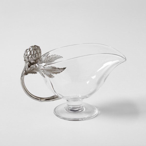 Handblown Glass Gravy Boat