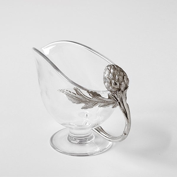 Handblown Glass Gravy Boat