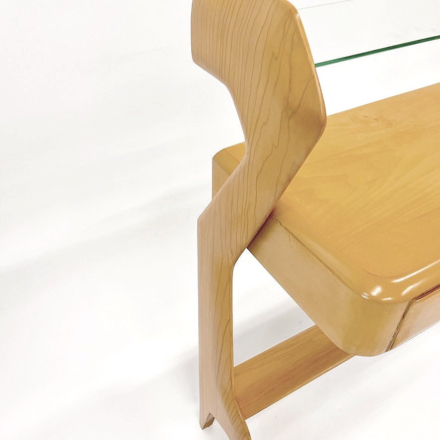 Italian Oak Console, circa 1950s
