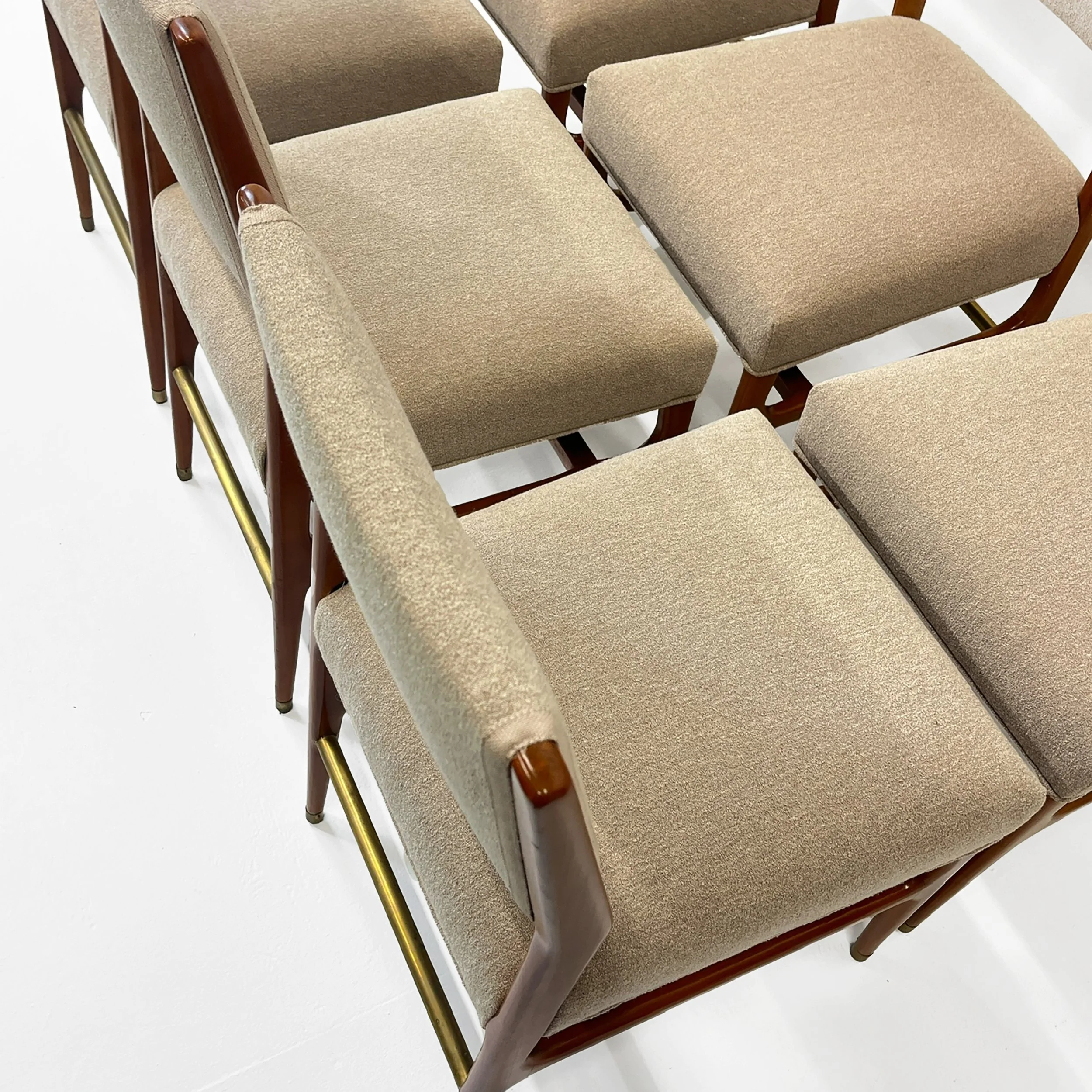 Set of Six Gio Ponti For Cassina Attributed Chairs, Italy 1950s