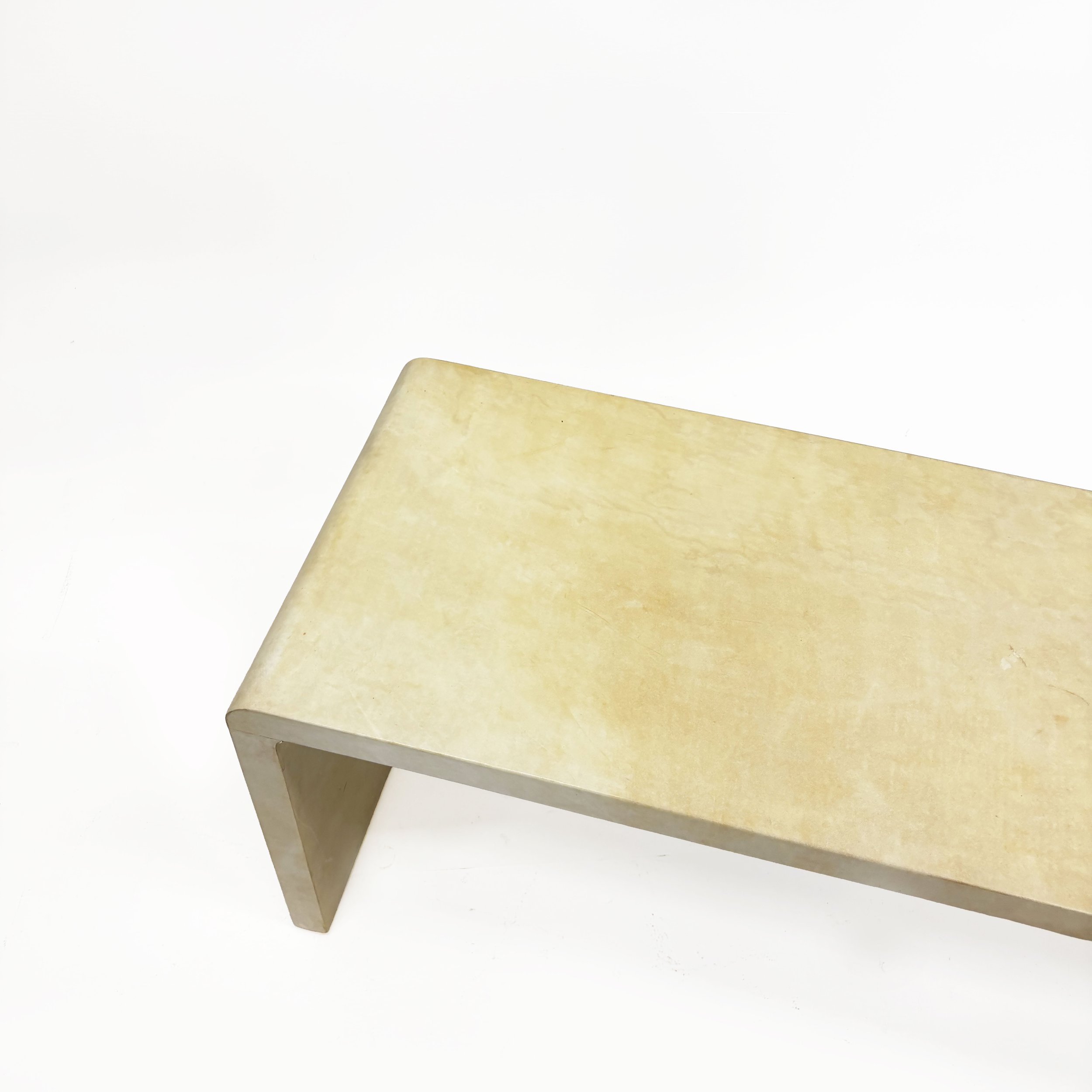 Small Parchment Table in the Manner of Jean-Michel Frank, France 1950s