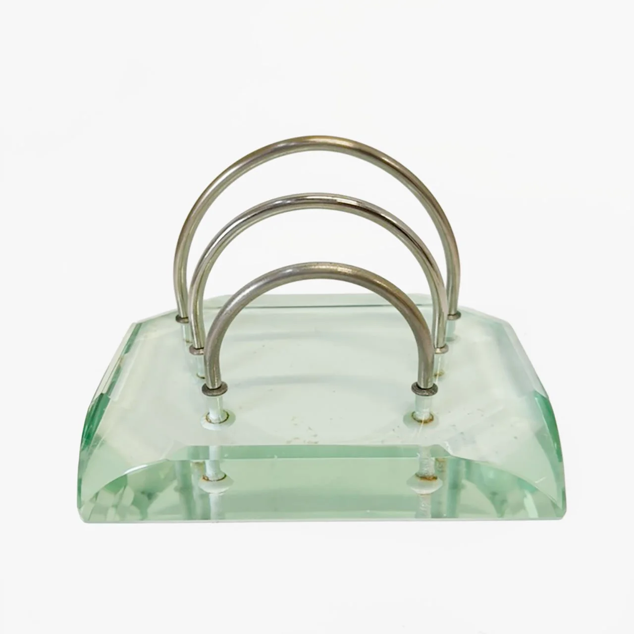 Fontana Arte Glass Letter Holder, Italy 1950s