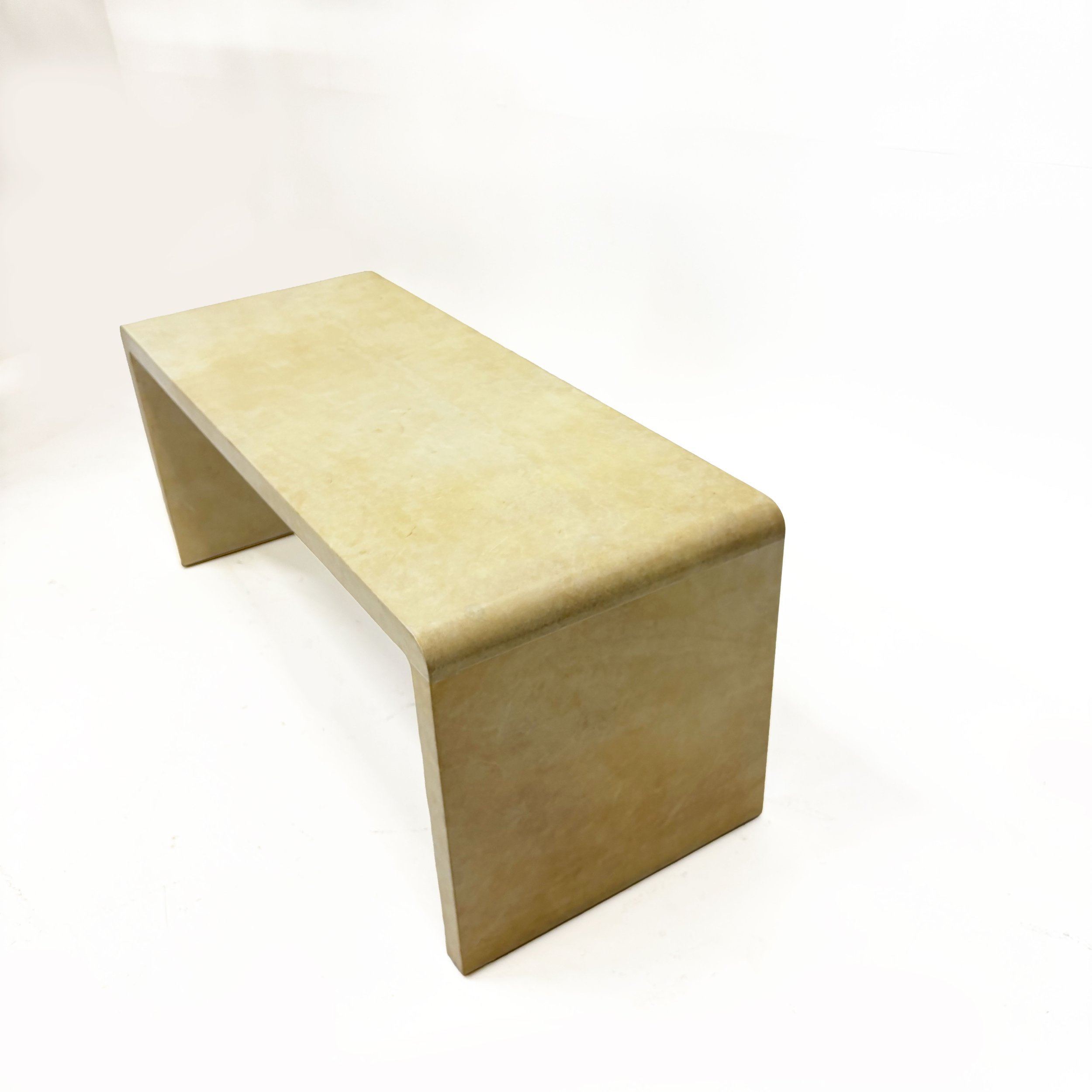 Small Parchment Table in the Manner of Jean-Michel Frank, France 1950s