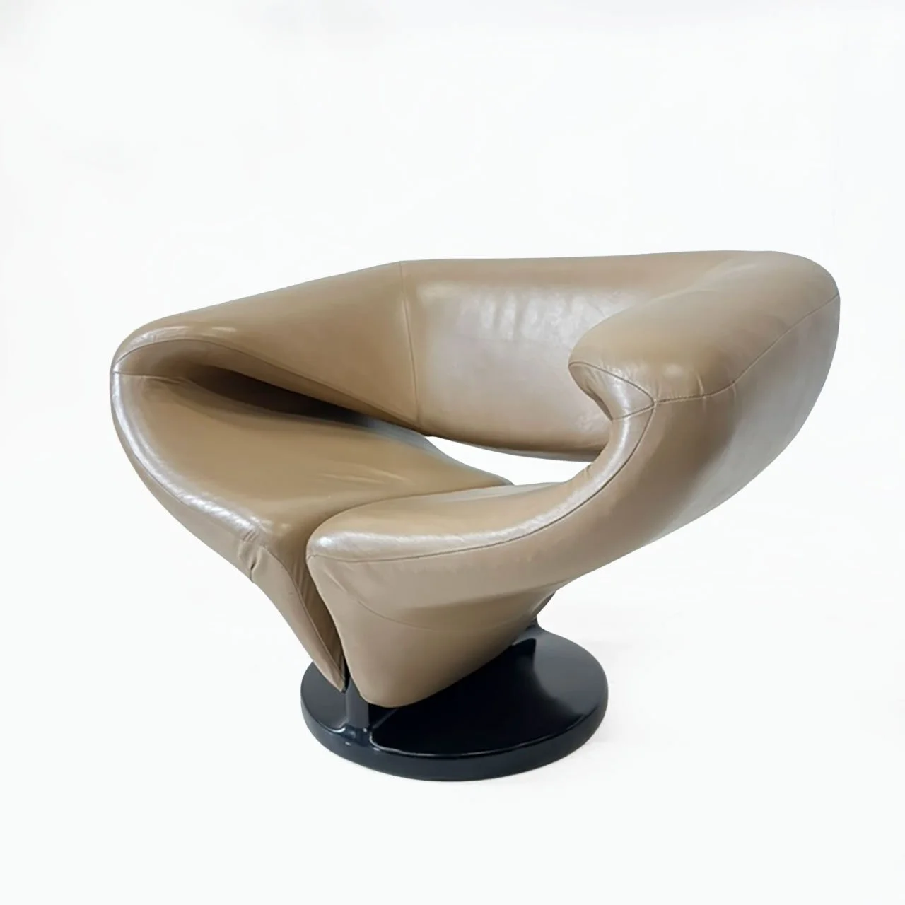 Ribbon Swivel Chair in the Style of Pierre Paulin