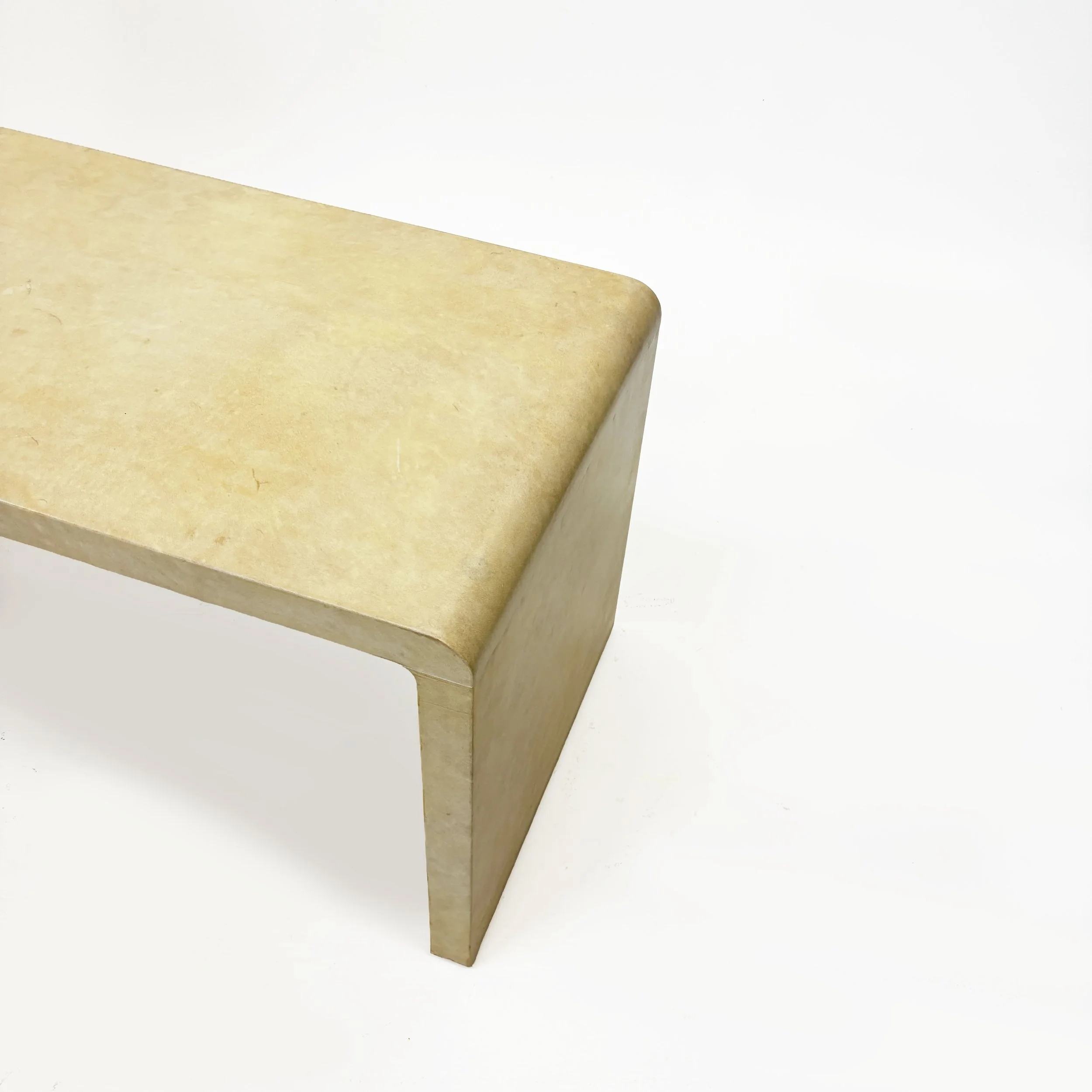 Small Parchment Table in the Manner of Jean-Michel Frank, France 1950s