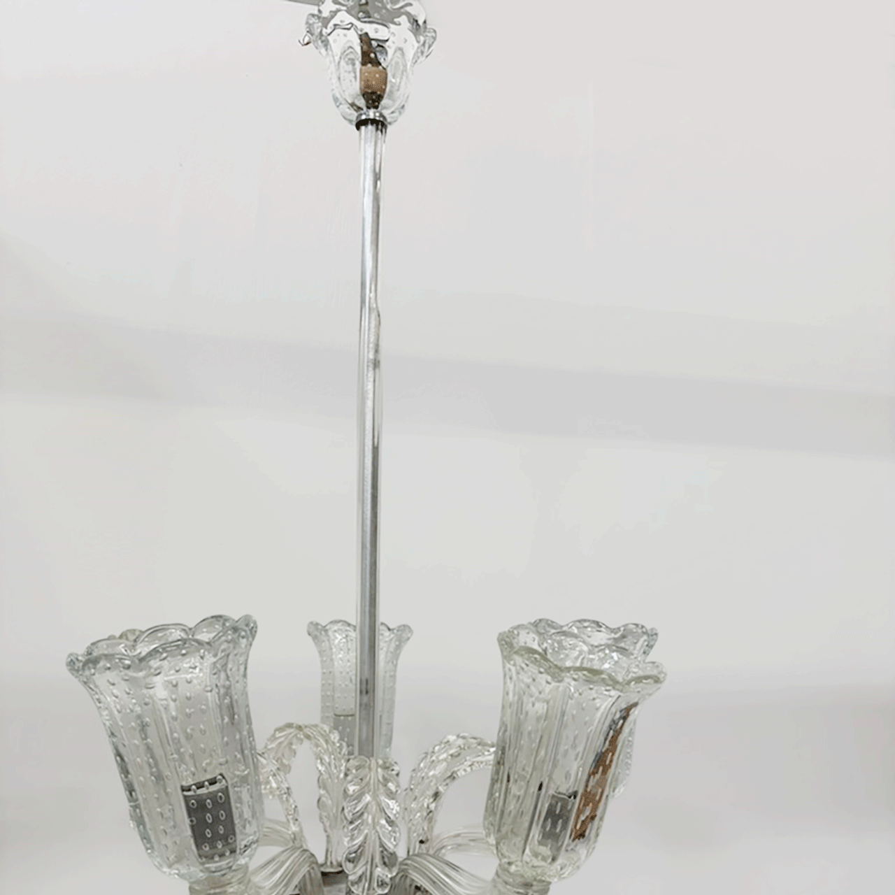 Chandelier by Ercole Barovier, Murano, Italy 1940s