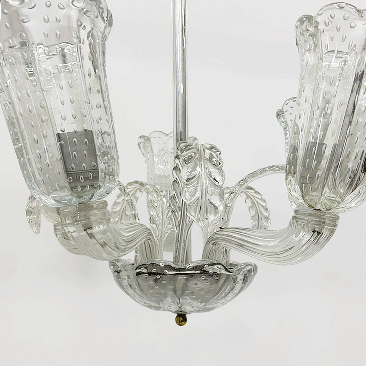Chandelier by Ercole Barovier, Murano, Italy 1940s
