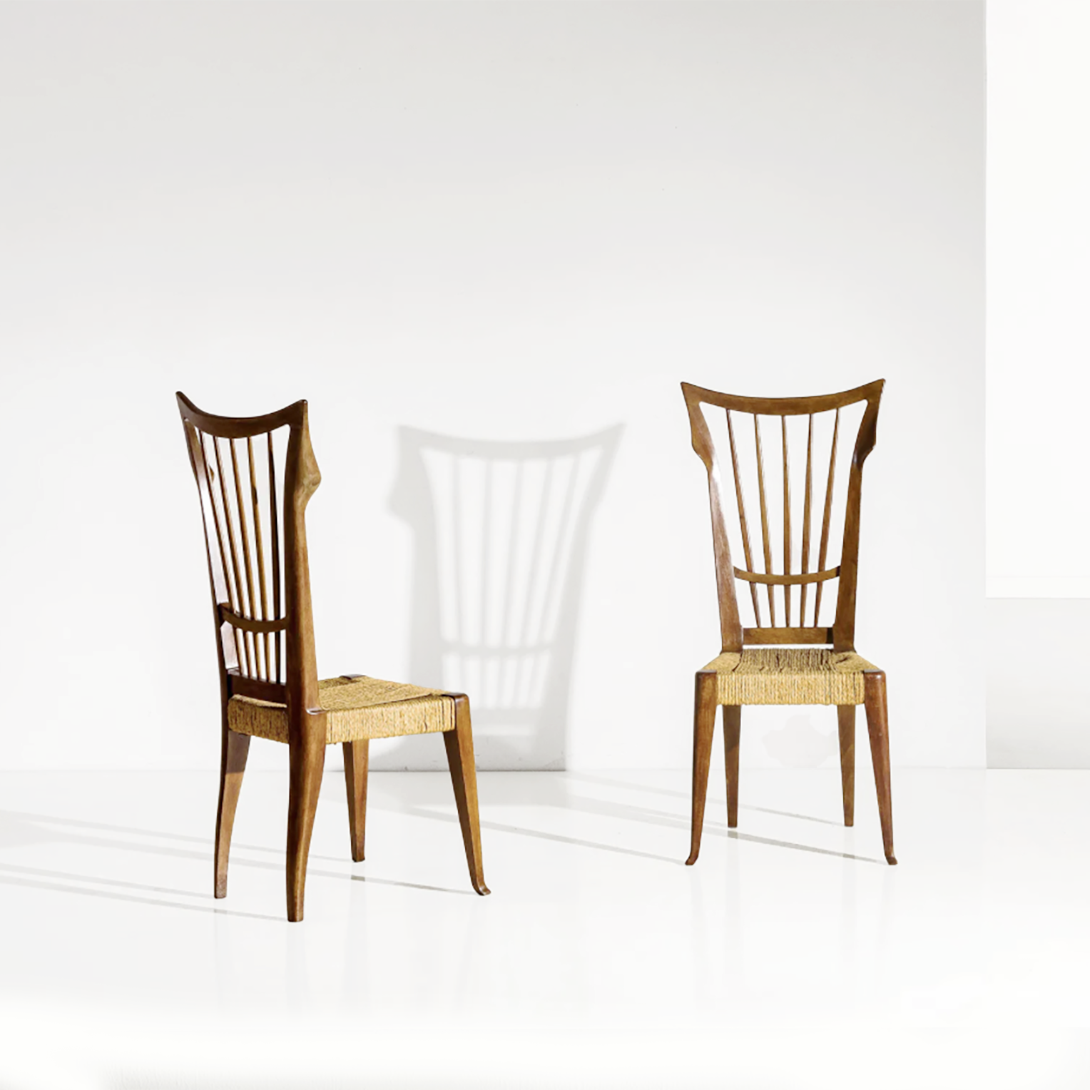 Pair of Chairs by Guglielmo Pecorini, Italy 1940s