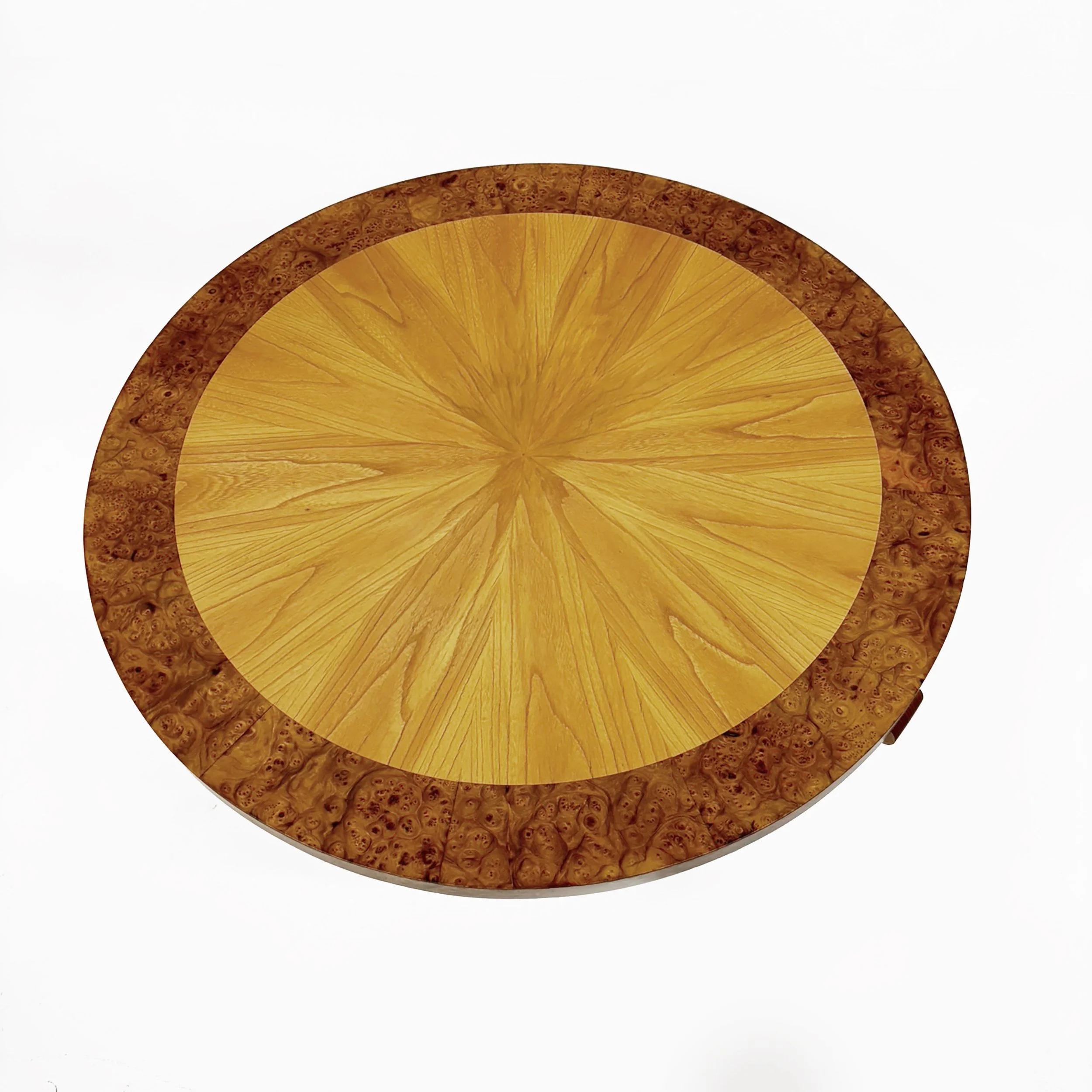 Burl Walnut Art Deco Table, Sweden 1930s