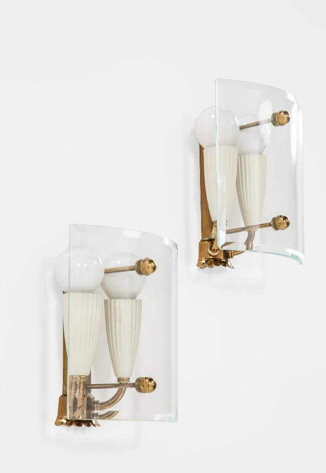 Sconces by Pietro Chiesa, Italy 1950s.