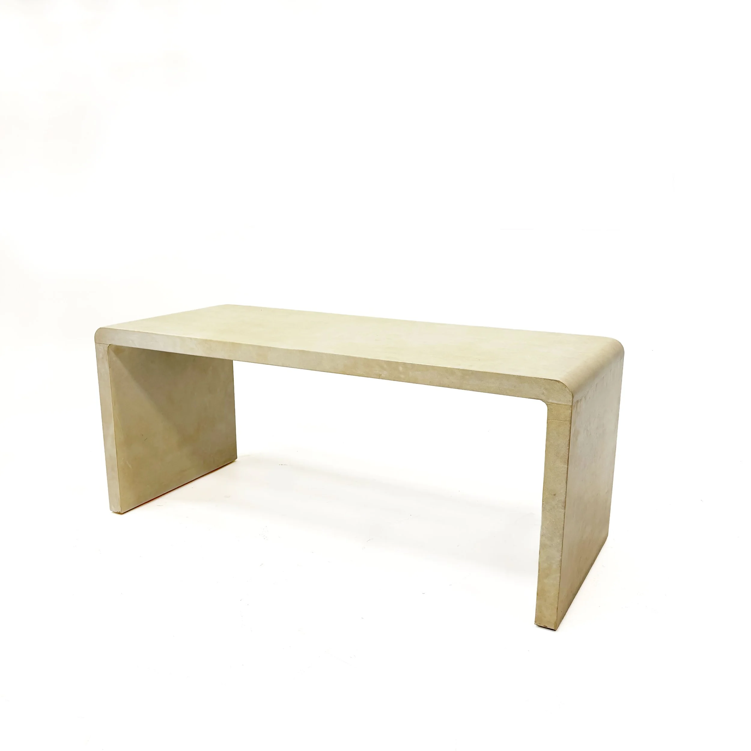 Small Parchment Table in the Manner of Jean-Michel Frank, France 1950s