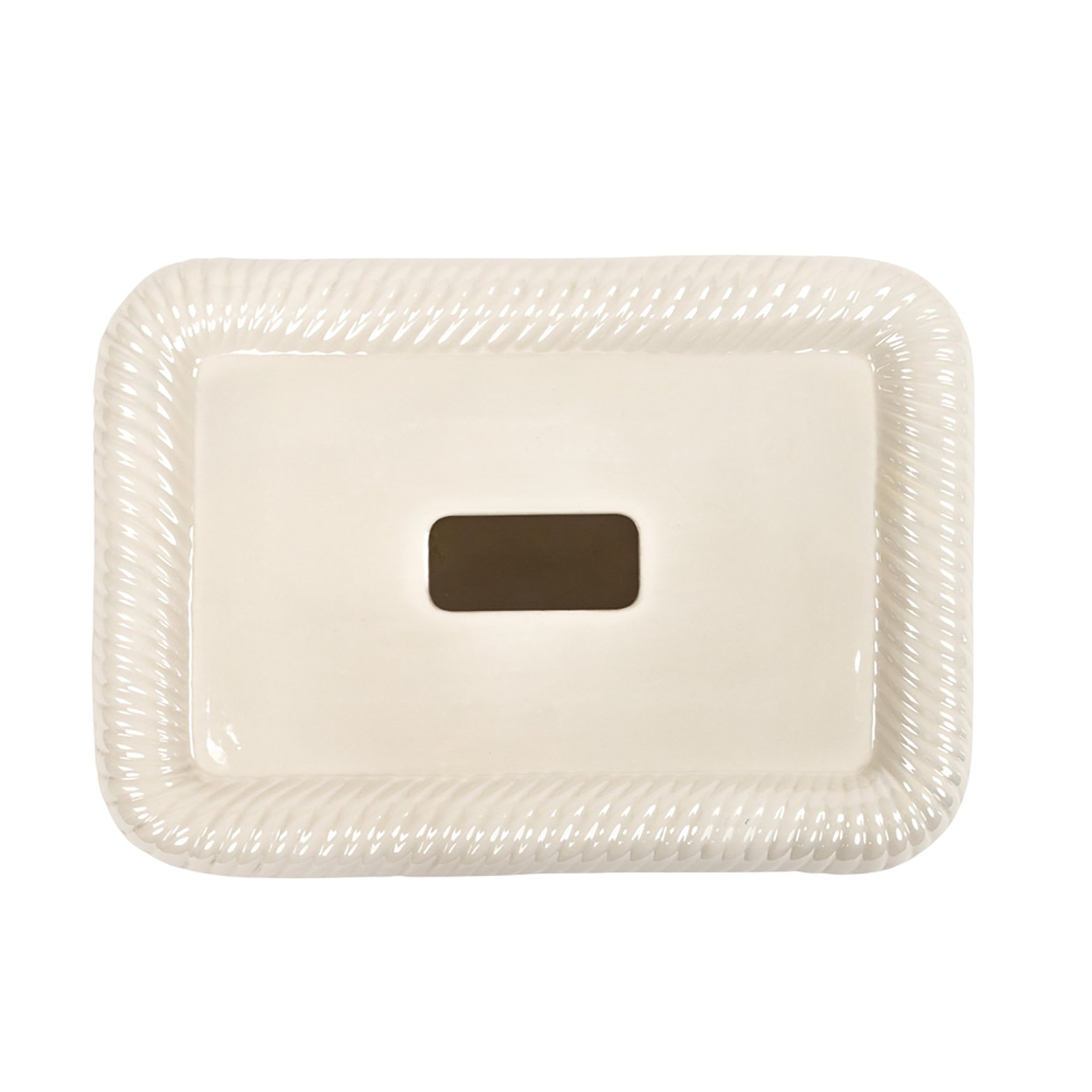 Ceramic and Brass Serving Tray by Tommaso Barbi, Italy 1970s