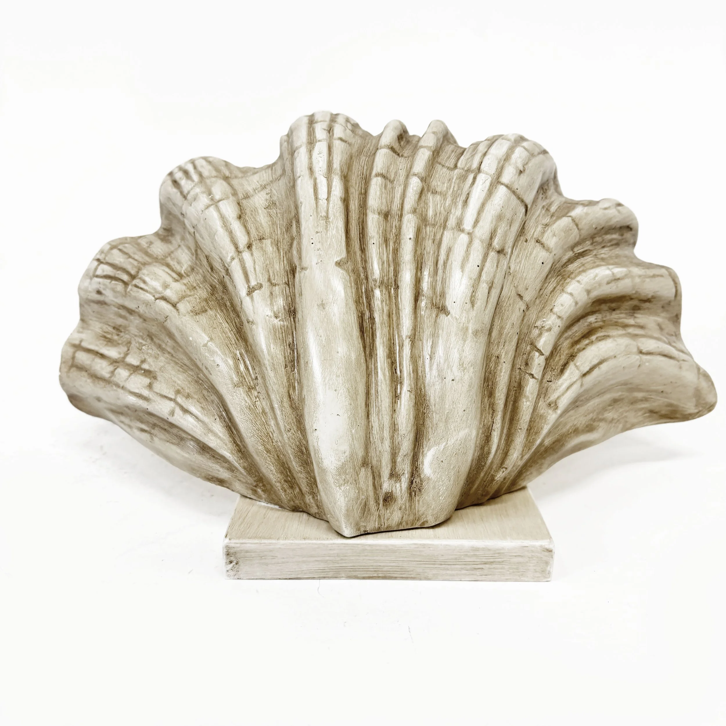 Set of French Plaster Shell Sconces