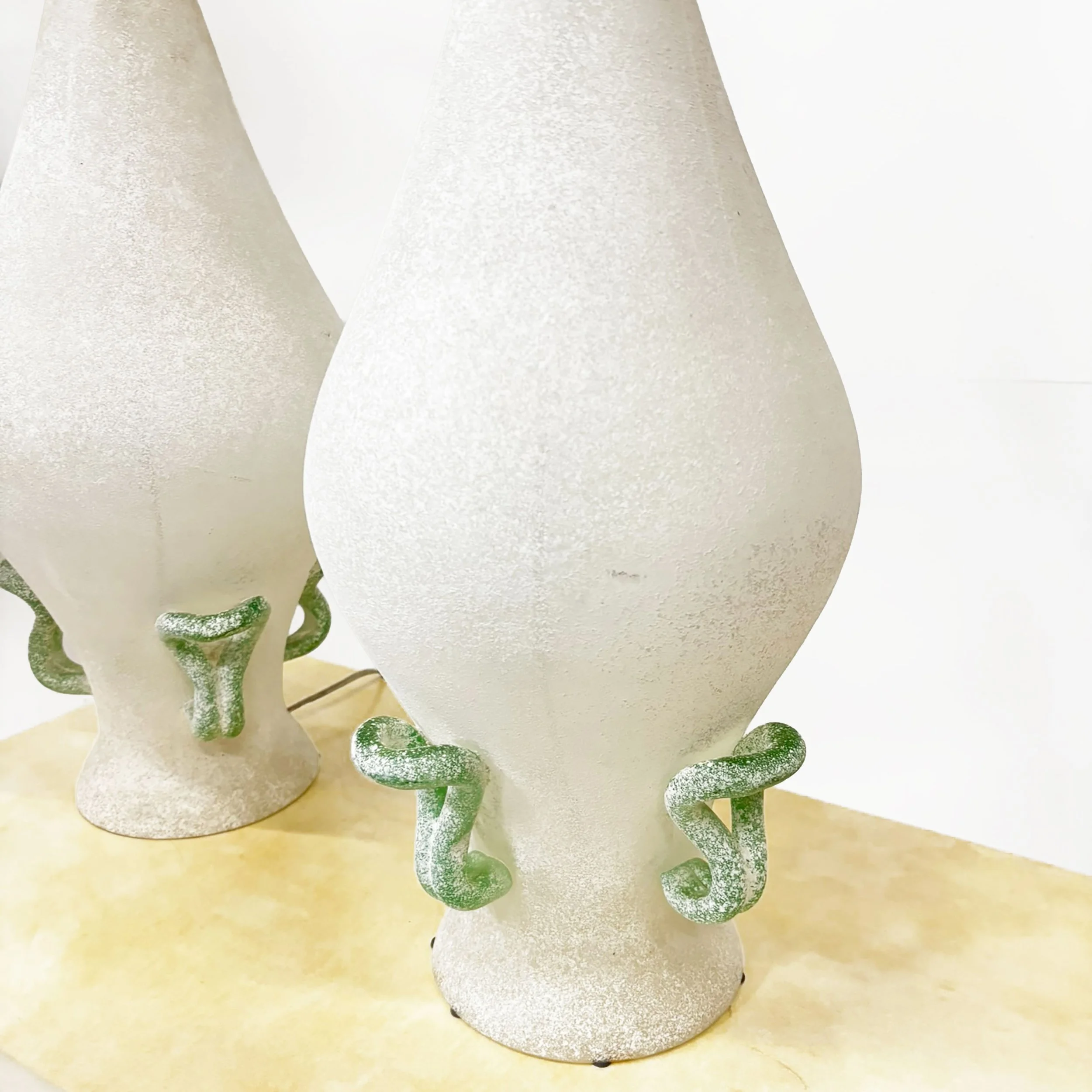 Pair of Scavo Murano Lamps, Manner of Alfredo Barbini