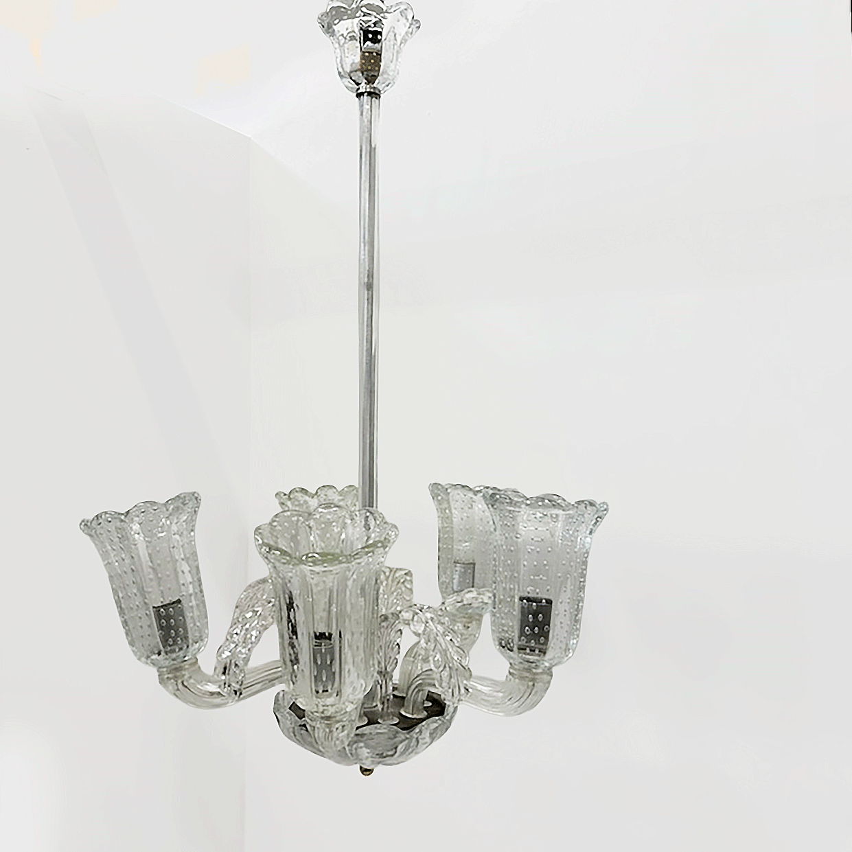 Chandelier by Ercole Barovier, Murano, Italy 1940s