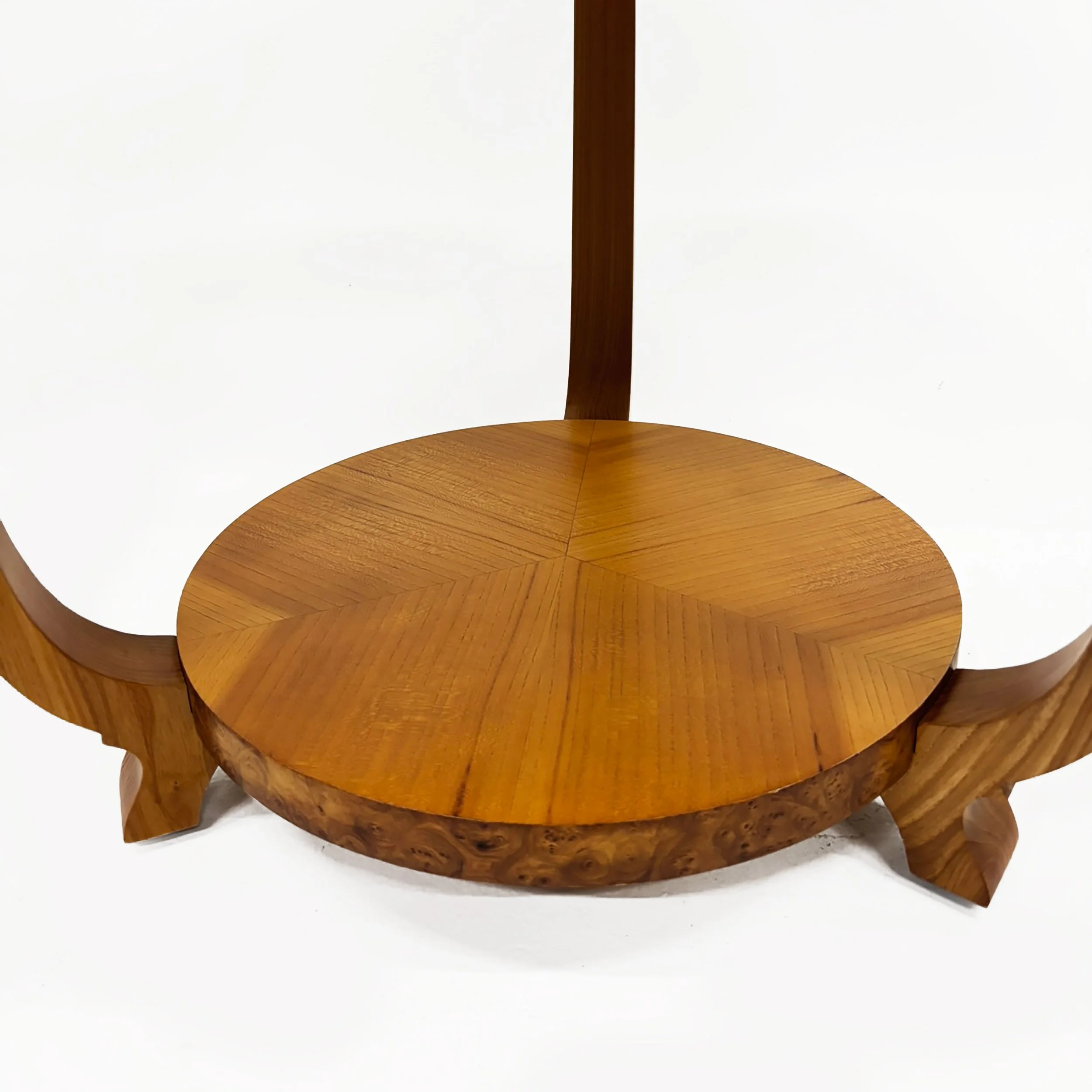 Burl Walnut Art Deco Table, Sweden 1930s