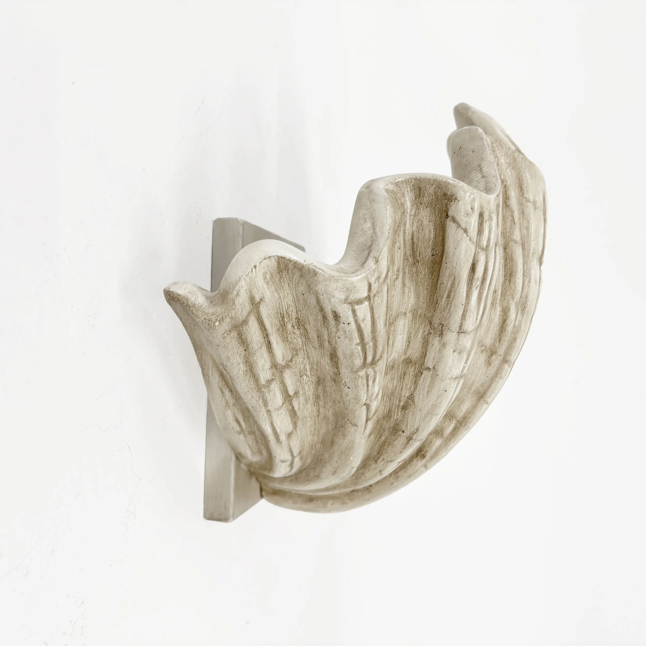 Set of French Plaster Shell Sconces